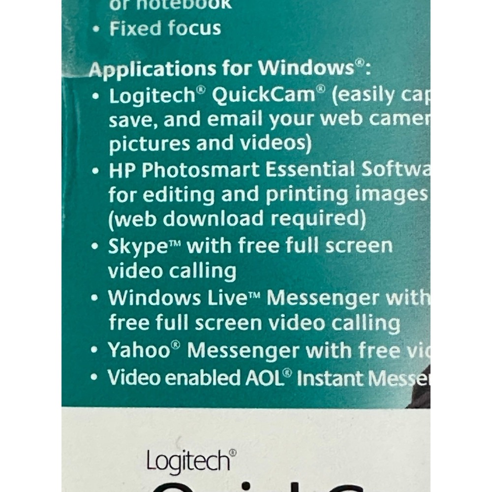 NIB Logitech Webcam QuickCam Communicate STX Built in Microphone new - Picture 12 of 12